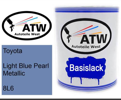 Toyota, Light Blue Pearl Metallic, 8L6: 1L Lackdose, von ATW Autoteile West.